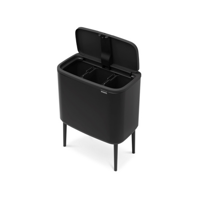 Brabantia Bo Touch Bin afvalemmer 3 x 11 L - mat zwart