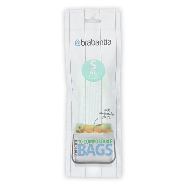 Brabantia Perfect Fit Compostable Afvalzakken - 6 l - Code S - 10 stuks