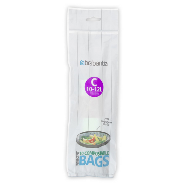 Brabantia Perfect Fit Compostable Afvalzakken - 10/12 l. - Code C - 10 stuks