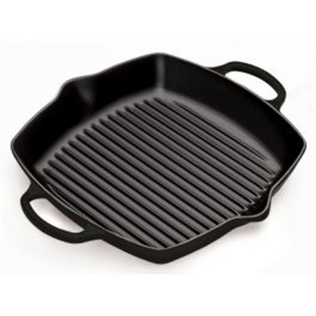 Le Creuset diepe vierkante grillpan 30 cm - Mat zwart