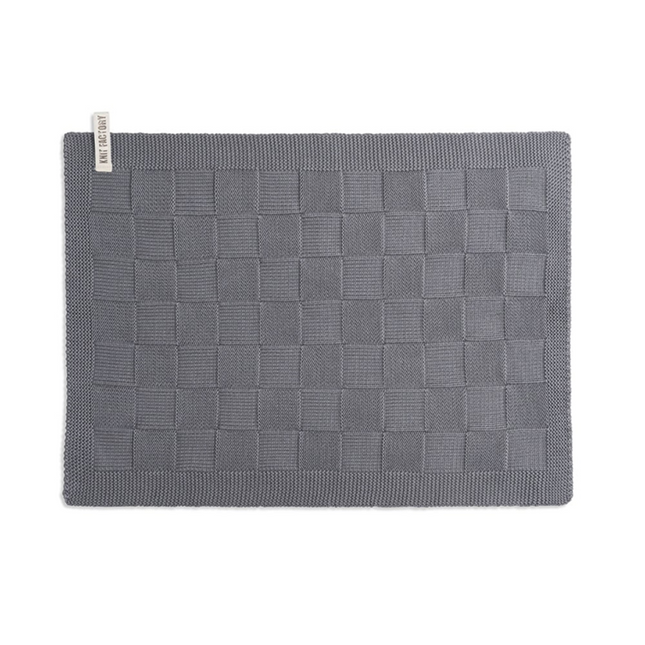 Knit Factory Placemat Uni - med grey