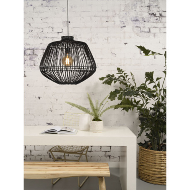 Good&Mojo Madagascar hanglamp - zwart rotan