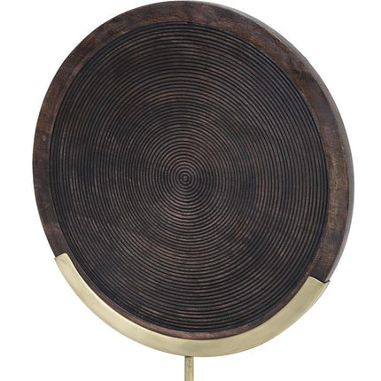 Ornament op voet 45x12x57 cm KAMUDI hout bruin-antiek brons