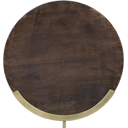 Ornament op voet 45x12x57 cm KAMUDI hout bruin-antiek brons