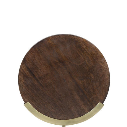 Ornament op voet 35x12x47 cm KAMUDI hout bruin-antiek brons