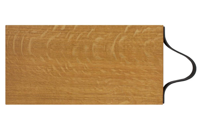 Joanz Serveerplank Eik met leer - 40x24x2,8 CM