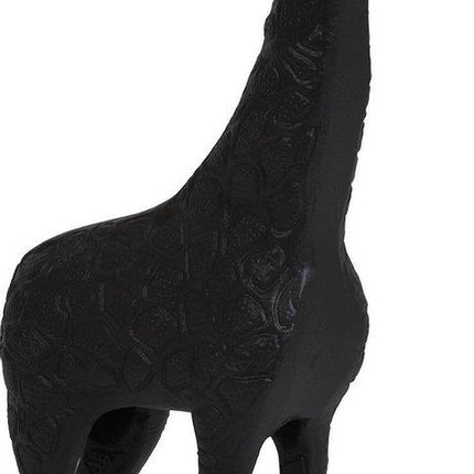 Ornament 21x7x46 cm GIRAFFE mat zwart