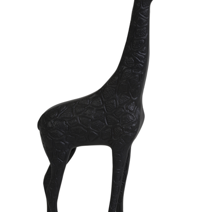 Ornament 21x7x46 cm GIRAFFE mat zwart