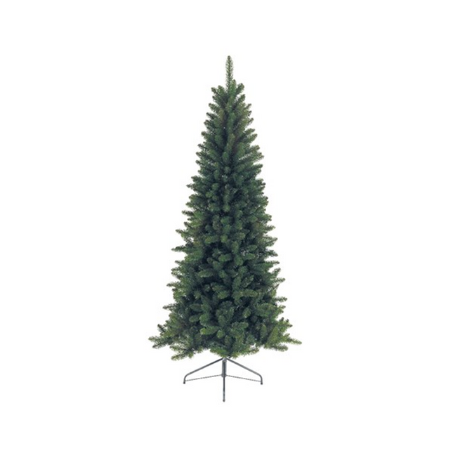 Kerstboom Lodge Slim Pine - hoog 240cm x Ø 116cm - groen