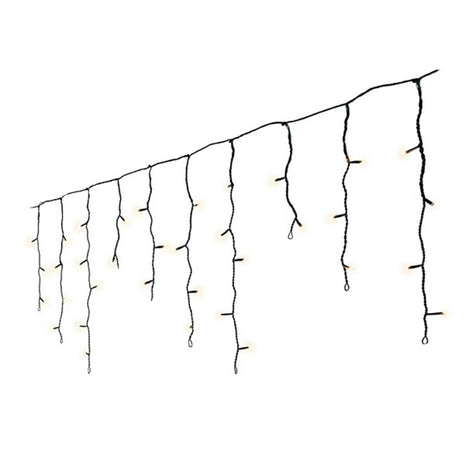 Lumineo LED icicle lights twinkle 8 functies voor buiten - 750cm - 175 lamps - warm wit