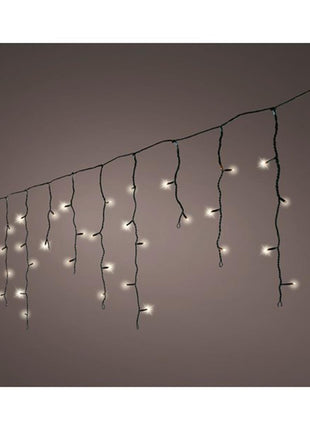 Lumineo LED icicle lights twinkle 8 functies voor buiten - 750cm - 175 lamps - warm wit