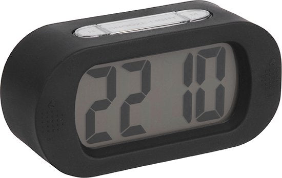 Karlsson Alarm clock Gummy rubber - black