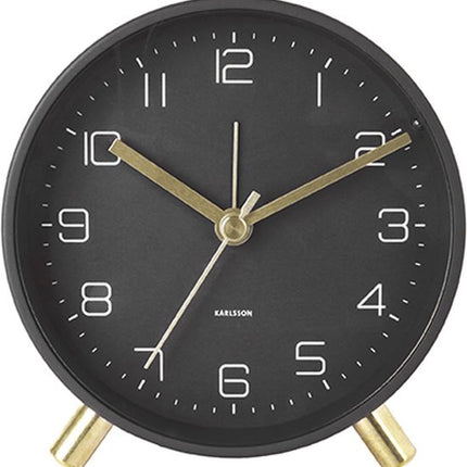 Karlsson Alarm clock Lofty metal - matt black