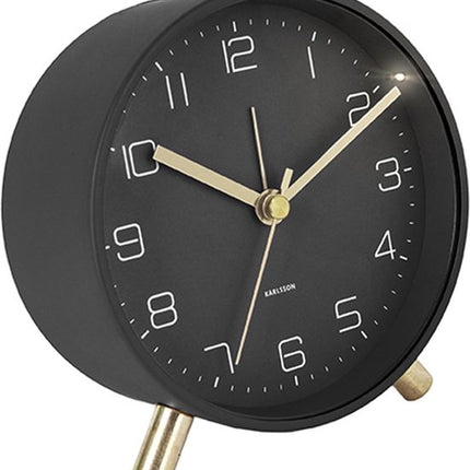 Karlsson Alarm clock Lofty metal - matt black