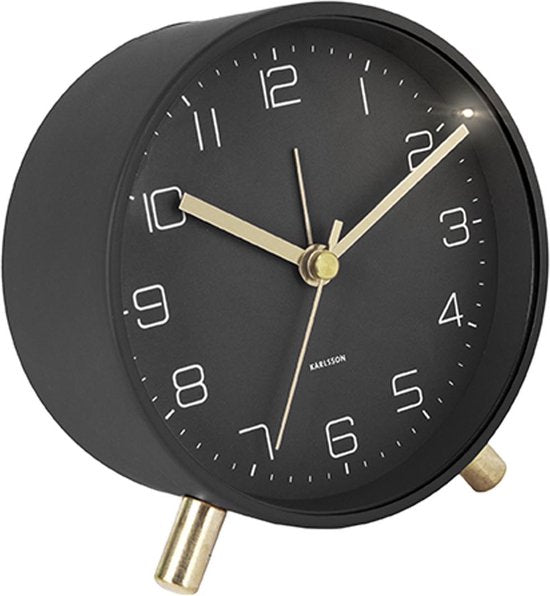 Karlsson Alarm clock Lofty metal - matt black