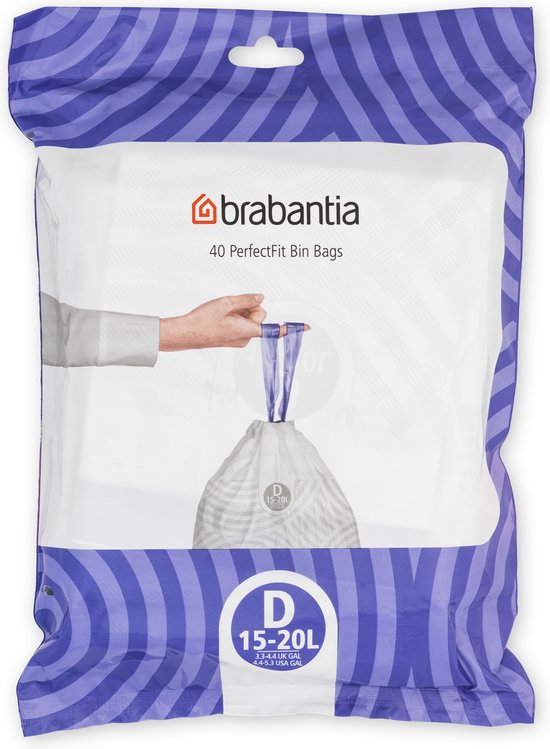 Brabantia PerfectFit Afvalzak Code D 40 st -  15-20 L