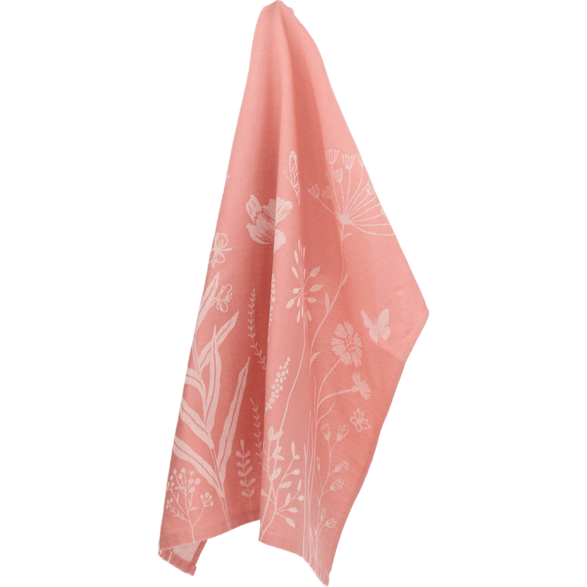 Bunzlau Castle Tea Towel Wild Flowers Pink