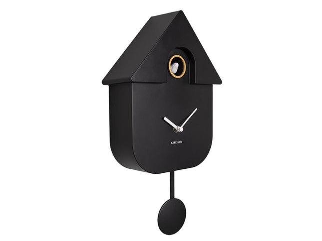 Karlsson Wall Clock Modern Cuckoo ABS - 41x8,5x21,5cm - black