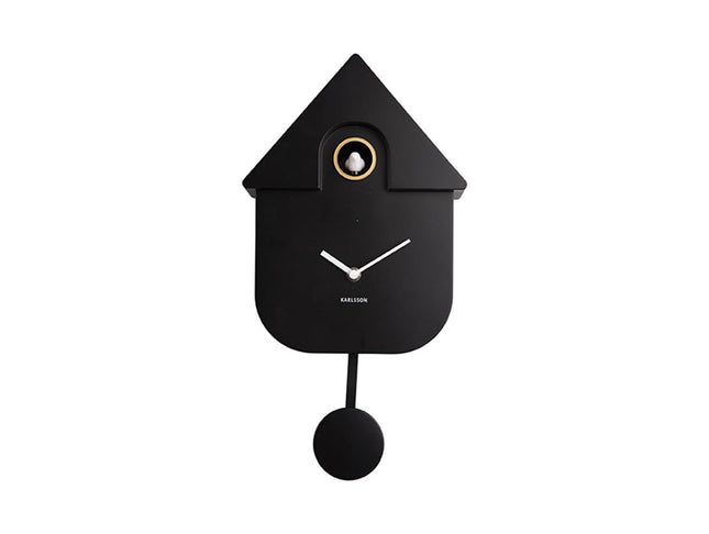 Karlsson Wall Clock Modern Cuckoo ABS - 41x8,5x21,5cm - black