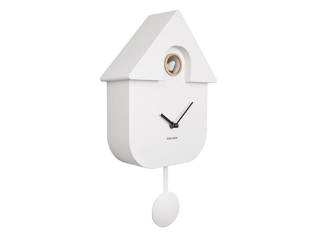 Karlsson Wall Clock Modern Cuckoo ABS - 41x8,5x21,5cm - white