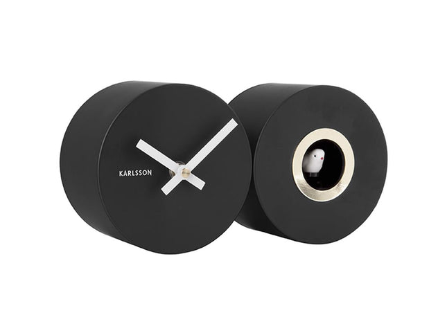 Karlsson Wall Clock Duo Cuckoo - matt black