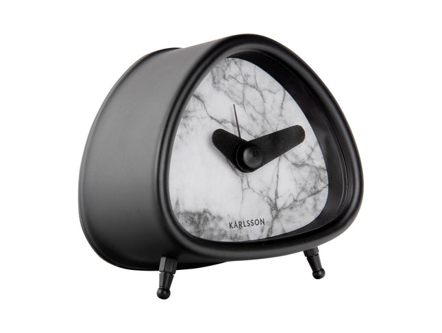 Karlsson Alarm Clock Triangle marble look -  White