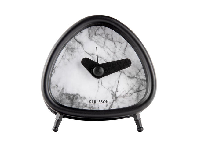 Karlsson Alarm Clock Triangle marble look -  White