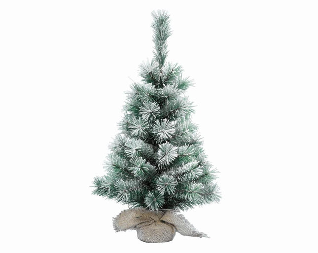 Kerstboom Vancouver snowy voor binnen - wit/groen - 50x90cm