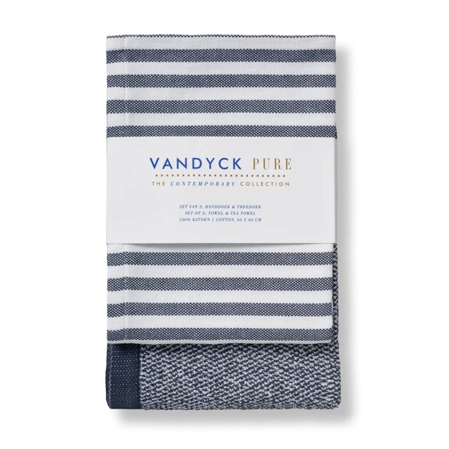 Vandyck - keukentextiel set blue ink