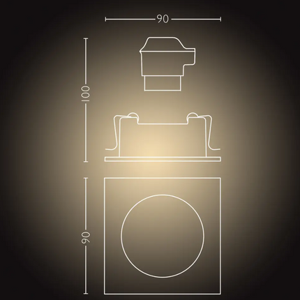 Milliskin Hue recessed S. white 1x5W