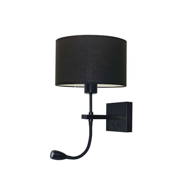 Artdelight Wandlamp Quad E27 LED - zwart