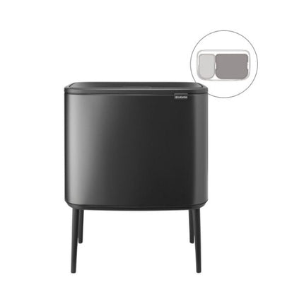 Brabantia Bo Touch Bin 11 + 23 L - Confident Grey