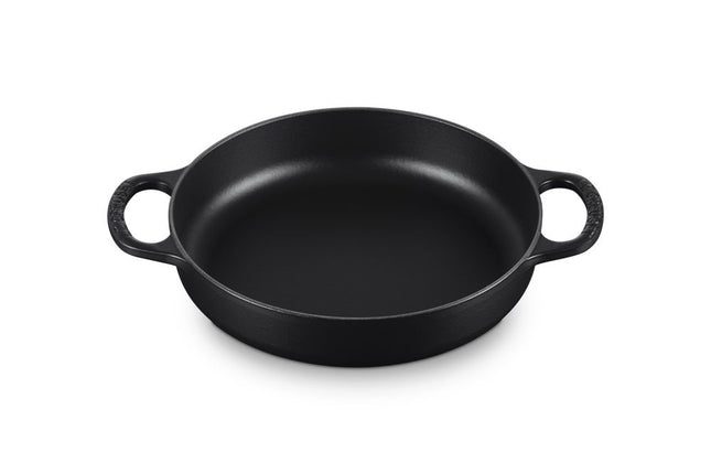 Le Creuset Signature Hapjespan met 2 grepen 28 cm - Mat Zwart